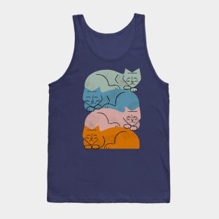 Four Cat Pile Tank Top